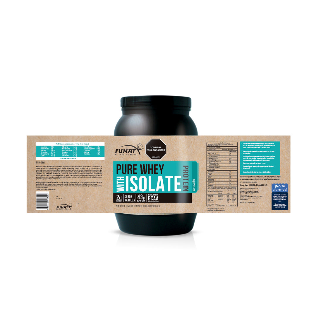 PURE WHEY ISOLATE PROTEIN X 2 LB