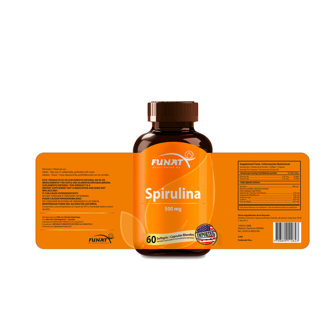 SPIRULINA 500 MG X 60 SG