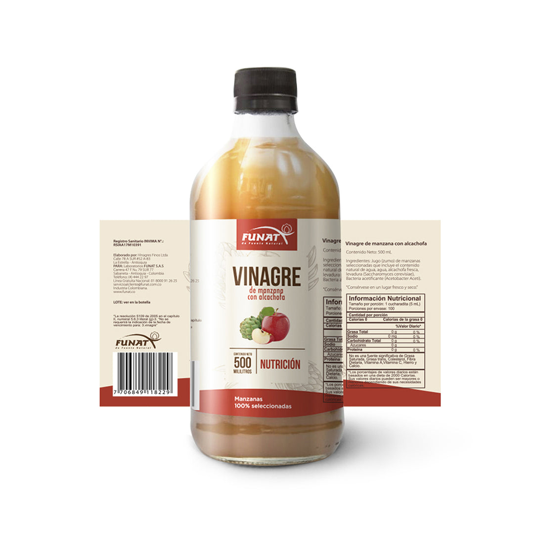 VINAGRE DE MANZANA Y ALCACHOFA 500ML